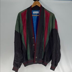 VINTAGE UMBERTO BILANCIONI ITALIAN SILK AND LINEN BOMBER JACKET FTL-01-170